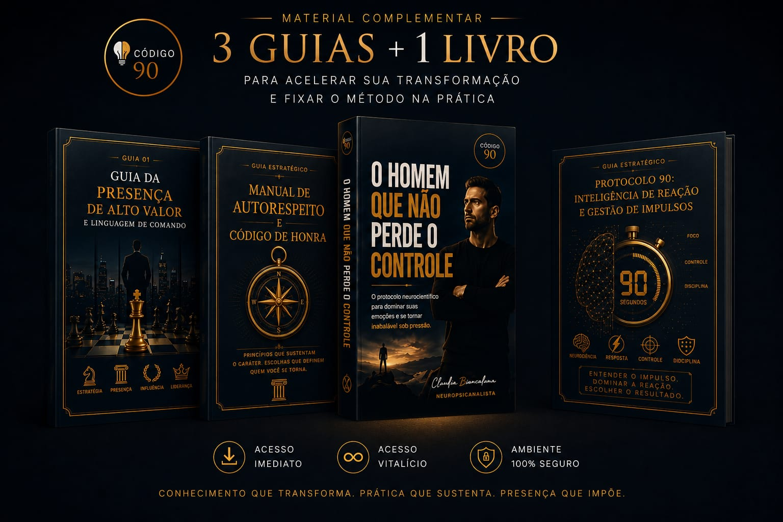 3 Guias + 1 Livro - Material complementar Código 90